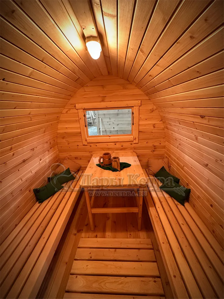 Баня «Викинг» из кедра 6х2,2 метра с боковым входом